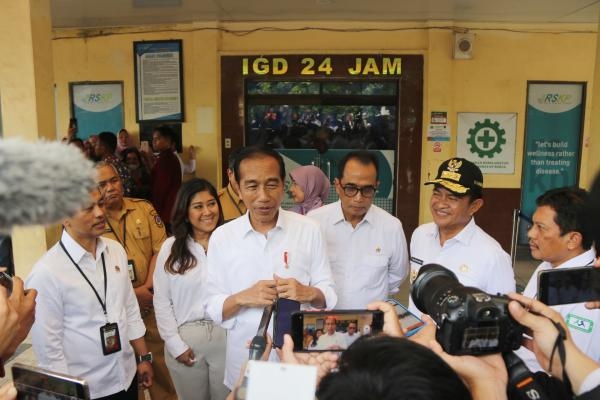 Pj Gubernur Sumut Dampingi Presiden Tinjau Fasilitas RSUD Tebingtinggi